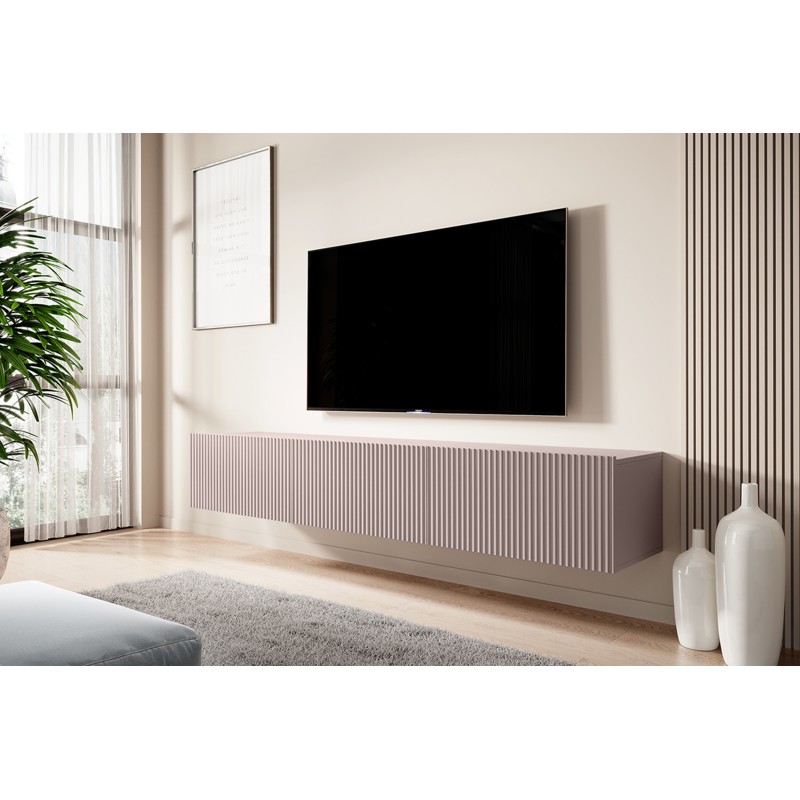 Szafka RTV Nicole 200 cm wisząca z szufladą - antyczny róż - Limitowana oferta Szafka RTV Nicole 200 cm wisząca z szufladą - antyczny róż - Limitowana oferta