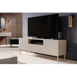 Szafka RTV Nicole 150 cm - kaszmir/złote nóżki Szafka RTV Nicole 150 cm - kaszmir/złote nóżki
