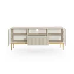 Szafka RTV Nicole 150 cm - kaszmir/złote nóżki Szafka RTV Nicole 150 cm - kaszmir/złote nóżki