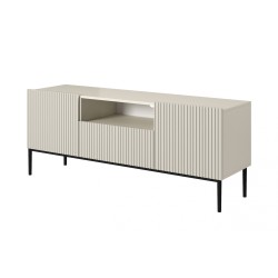 Szafka RTV Nicole 150 cm - kaszmir / czarne nóżki