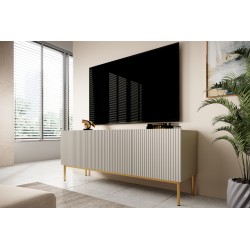 Szafka RTV Nicole 150 cm - kaszmir / złote nóżki Szafka RTV Nicole 150 cm - kaszmir / złote nóżki
