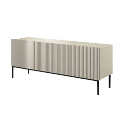 Szafka RTV Nicole 150 cm - kaszmir / czarne nóżki