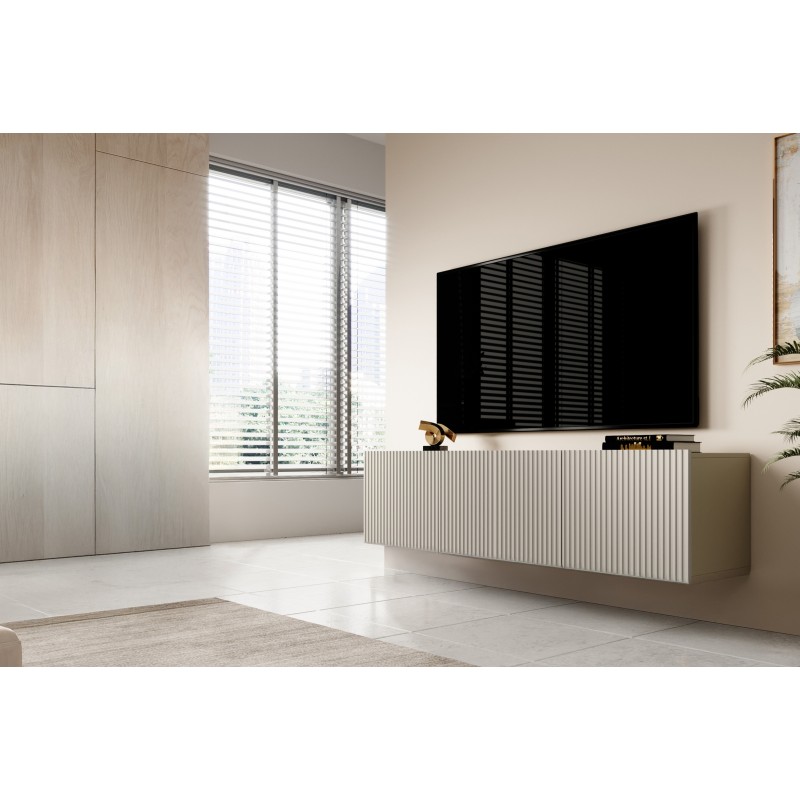 Szafka RTV wisząca Nicole 150 cm - kaszmir mat Szafka RTV wisząca Nicole 150 cm - kaszmir mat