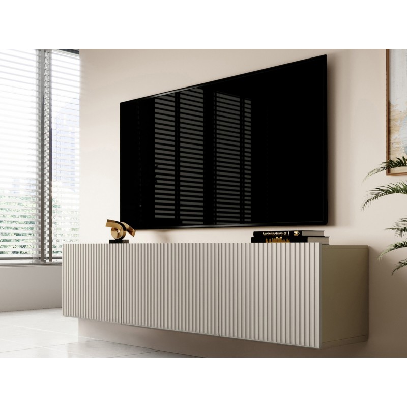 Szafka RTV wisząca Nicole 150 cm - kaszmir mat Szafka RTV wisząca Nicole 150 cm - kaszmir mat