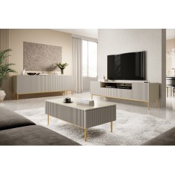 Komoda Nicole 200 cm - kaszmir / złote nóżki Komoda Nicole 200 cm - kaszmir / złote nóżki
