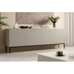 Komoda Nicole 200 cm na metalowych nogach - kaszmir / czarne nóżki Komoda Nicole 200 cm na metalowych nogach - kaszmir / czarne nóżki