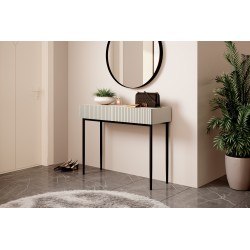 Konsola / toaletka Nicole 100 cm z szufladami - kaszmir / czarne nóżki Konsola / toaletka Nicole 100 cm z szufladami - kaszmir / czarne nóżki