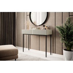 Konsola / toaletka Nicole 100 cm z szufladami - kaszmir / czarne nóżki Konsola / toaletka Nicole 100 cm z szufladami - kaszmir / czarne nóżki