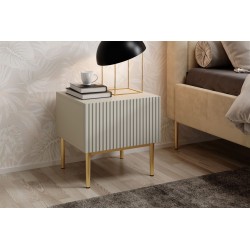 Zestaw szafek nocnych Nicole 46 cm - kaszmir / złote nóżki Zestaw szafek nocnych Nicole 46 cm - kaszmir / złote nóżki
