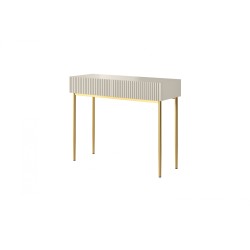 Biurko Nicole 100 cm - kaszmir / złote nóżki
