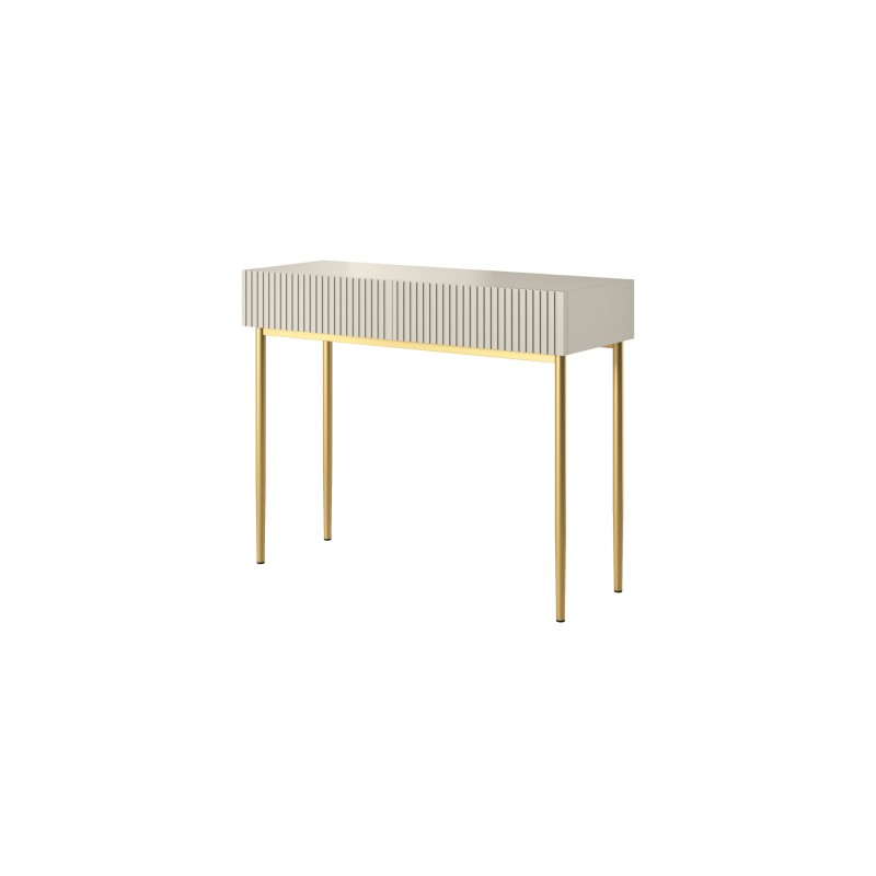 Biurko Nicole 100 cm - kaszmir / złote nóżki