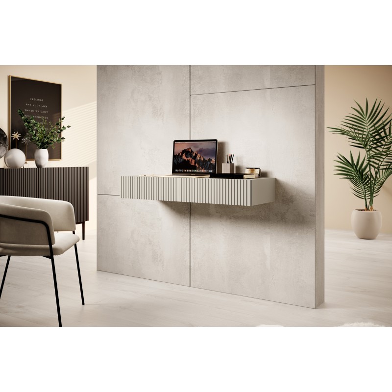 Biurko wiszące Nicole 100 cm z szufladami - kaszmir