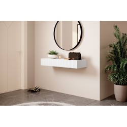 Wisząca konsola / toaletka Nicole 100 cm z szufladami - biały mat Wisząca konsola / toaletka Nicole 100 cm z szufladami - biały mat