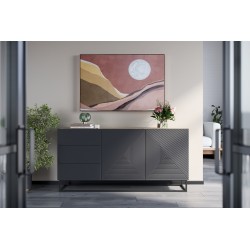 Komoda z szufladami Asha 167 cm - artisan / rivier stone mat Komoda z szufladami Asha 167 cm - artisan / rivier stone mat