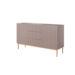 Komoda Nicole 150 cm - Antyczny róż i złote nóżki