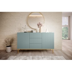 Komoda Nicole 150 cm - szałwia / złote nóżki Komoda Nicole 150 cm - szałwia / złote nóżki