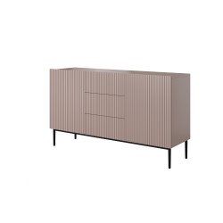 Komoda Nicole 150 cm - Antyczny róż, czarne nóżki
