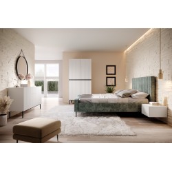 Komoda Nicole 150 cm - biały mat, czarne nóżki Komoda Nicole 150 cm - biały mat, czarne nóżki