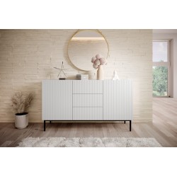 Komoda Nicole 150 cm - biały mat, czarne nóżki Komoda Nicole 150 cm - biały mat, czarne nóżki