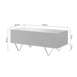 Stolik kawowy Scalia 120 2K ze schowkiem - biały mat / złote nogi - Limitowana oferta Stolik kawowy Scalia 120 2K ze schowkiem - biały mat / złote nogi - Limitowana oferta