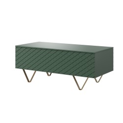 Stolik kawowy Scalia 120 2K ze schowkiem - labrador mat / złote nogi - Limitowana oferta