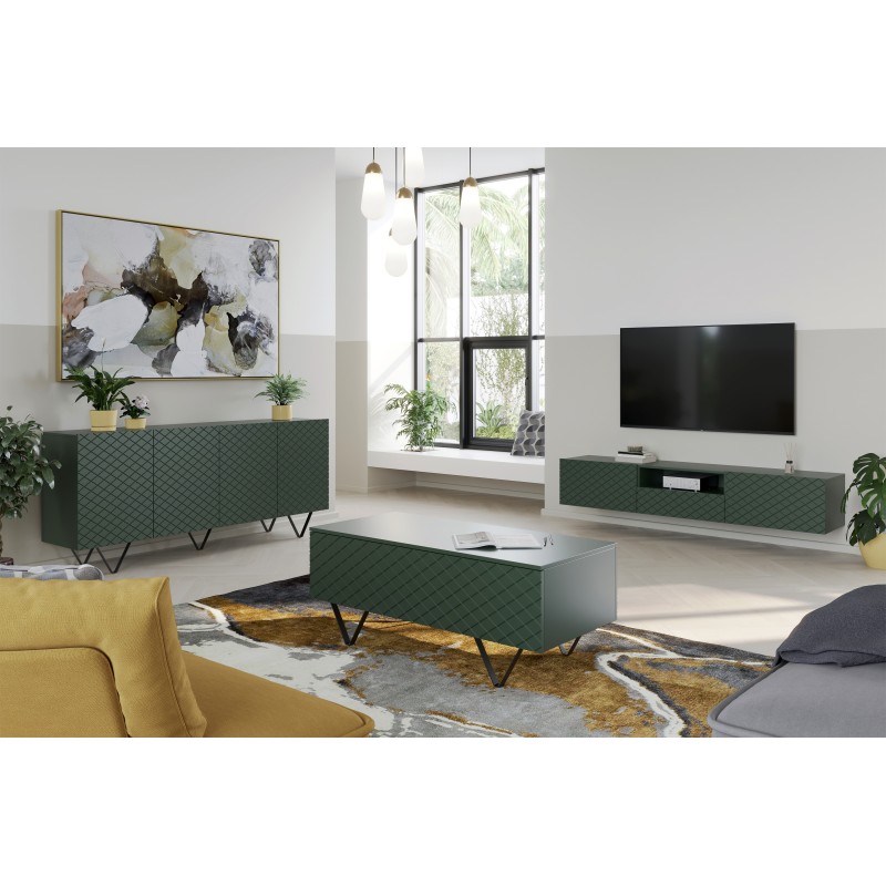Stolik kawowy Scalia 120 2K ze schowkiem - labrador mat / czarne nogi - Limitowana oferta Stolik kawowy Scalia 120 2K ze schowkiem - labrador mat / czarne nogi - Limitowana oferta