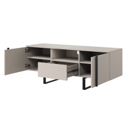 Szafka RTV Verica 150 cm - kaszmir / czarne nóżki Szafka RTV Verica 150 cm - kaszmir / czarne nóżki
