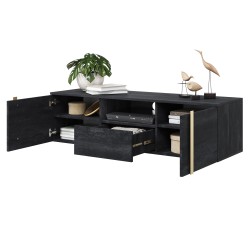 Szafka RTV wisząca Verica 150 cm - czarny beton