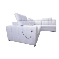 Prisma III corner sofa with sleeping function and USB port – comfort and style in one piece of furniture Prisma III corner sofa with sleeping function and USB port – comfort and style in one piece of furniture