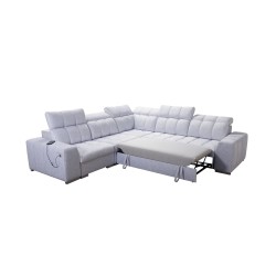 Prisma III corner sofa with sleeping function and USB port – comfort and style in one piece of furniture Prisma III corner sofa with sleeping function and USB port – comfort and style in one piece of furniture