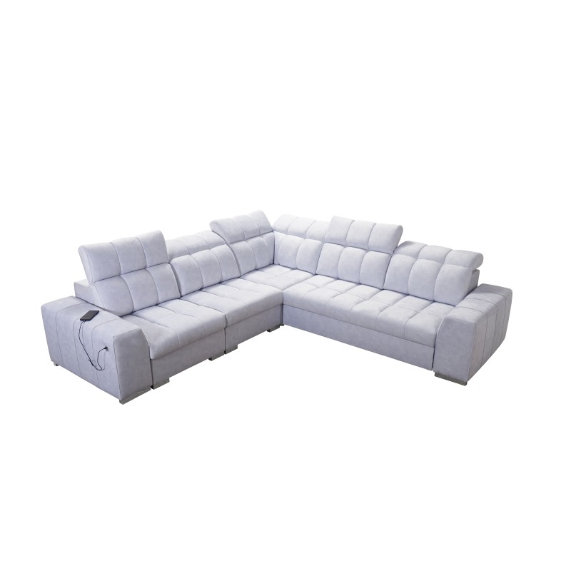 Prisma III corner sofa with sleeping function and USB port – comfort and style in one piece of furniture Prisma III corner sofa with sleeping function and USB port – comfort and style in one piece of furniture