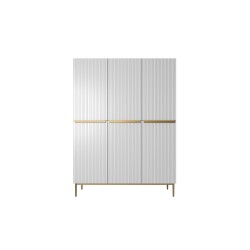Szafa Nicole 150 cm - biały mat, złote nóżki Szafa Nicole 150 cm - biały mat, złote nóżki