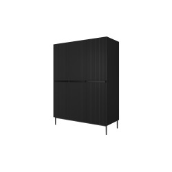 Szafa Nicole 150 cm - czarny mat, minimalistyczny design