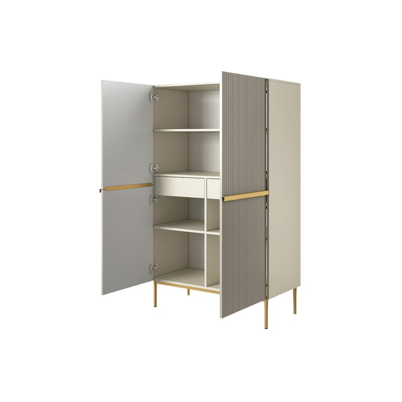 Kredens Nicole 100 cm - kaszmir / złote nóżki Kredens Nicole 100 cm - kaszmir / złote nóżki