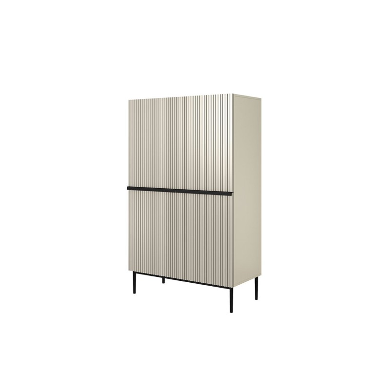 Kredens Nicole 100 cm - kaszmir / czarne nóżki Kredens Nicole 100 cm - kaszmir / czarne nóżki
