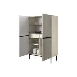 Kredens Nicole 100 cm - kaszmir / czarne nóżki Kredens Nicole 100 cm - kaszmir / czarne nóżki