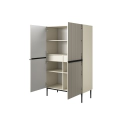 Kredens Nicole 100 cm - kaszmir / czarne nóżki Kredens Nicole 100 cm - kaszmir / czarne nóżki