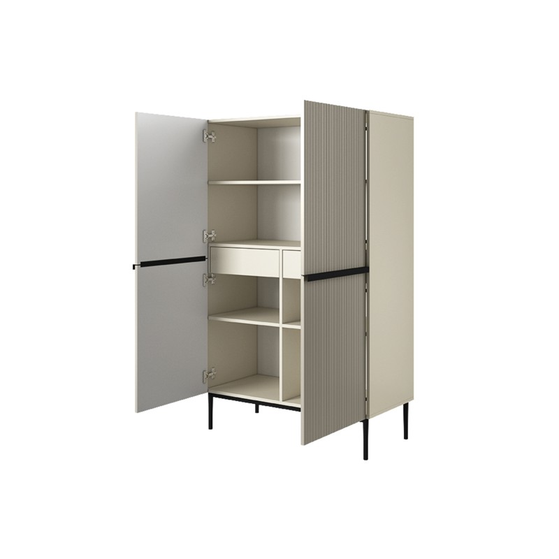 Kredens Nicole 100 cm - kaszmir / czarne nóżki Kredens Nicole 100 cm - kaszmir / czarne nóżki