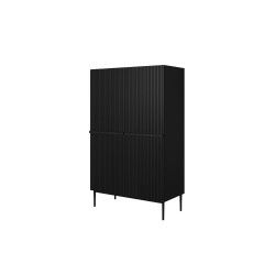 Kredens Nicole 100 cm - czarny mat, nowoczesny styl