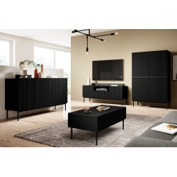 Kredens Nicole 100 cm - czarny mat / czarne nóżki Kredens Nicole 100 cm - czarny mat / czarne nóżki
