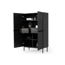 Kredens Nicole 100 cm - czarny mat / czarne nóżki Kredens Nicole 100 cm - czarny mat / czarne nóżki