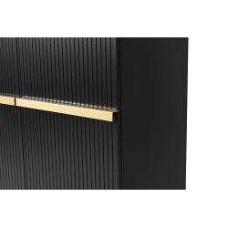 Kredens Nicole 100 cm - czarny mat / złote nóżki Kredens Nicole 100 cm - czarny mat / złote nóżki