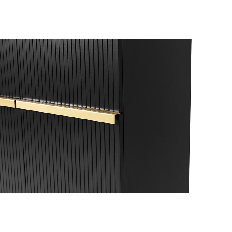 Kredens Nicole 100 cm - czarny mat / złote nóżki Kredens Nicole 100 cm - czarny mat / złote nóżki