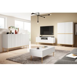Kredens Nicole 100 cm - biały mat / złote nóżki Kredens Nicole 100 cm - biały mat / złote nóżki