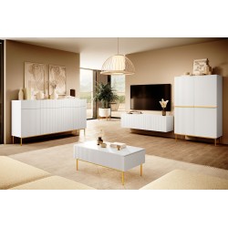 Kredens Nicole 100 cm - biały mat / złote nóżki Kredens Nicole 100 cm - biały mat / złote nóżki