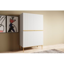 Kredens Nicole 100 cm - biały mat / złote nóżki Kredens Nicole 100 cm - biały mat / złote nóżki