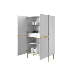 Kredens Nicole 100 cm - biały mat / złote nóżki Kredens Nicole 100 cm - biały mat / złote nóżki