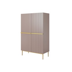 Kredens Nicole 100 cm - Antyczny róż, złote nóżki