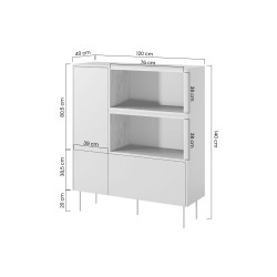 Komoda Desin 120 cm - kaszmir / dąb nagano Komoda Desin 120 cm - kaszmir / dąb nagano
