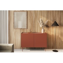 Komoda Desin 120 cm ceramic red / dąb nagano Komoda Desin 120 cm ceramic red / dąb nagano